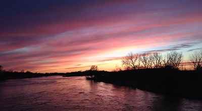 Platte River at dusk