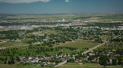 Aerial view of Scottsbluff-Gering