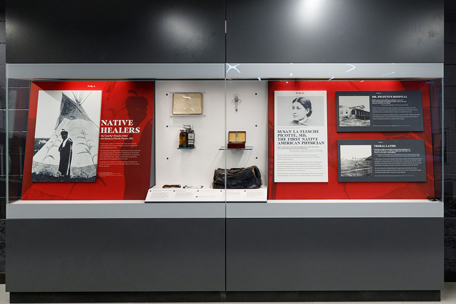 An exhibit at UNMC's Wigton Heritage Center