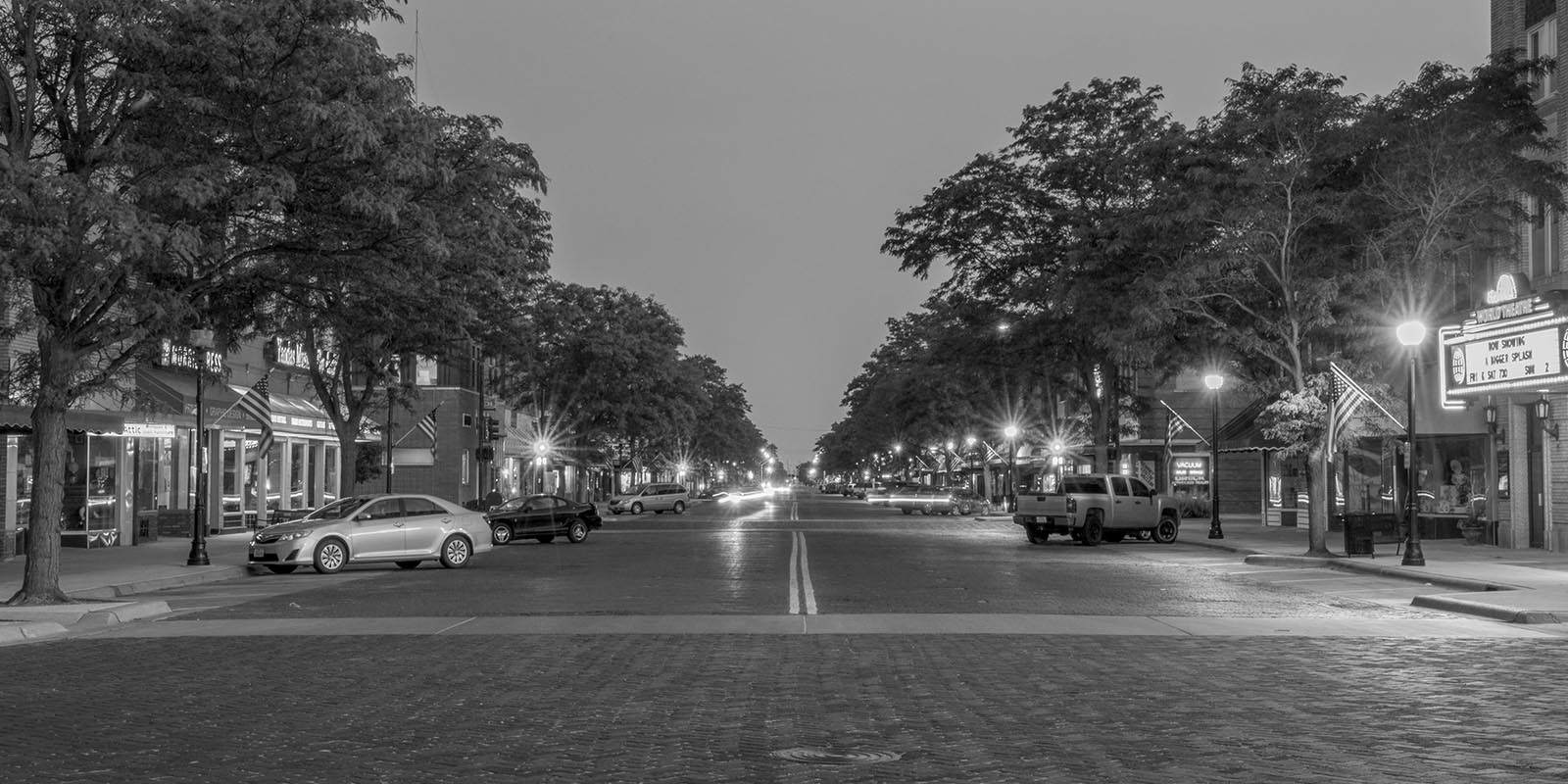 Main street in a small Nebraska town