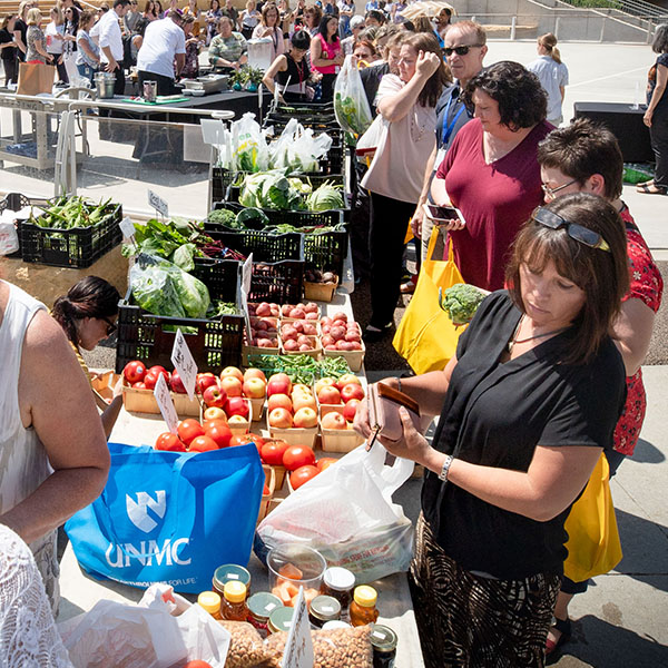 Public shops at a farmer's market