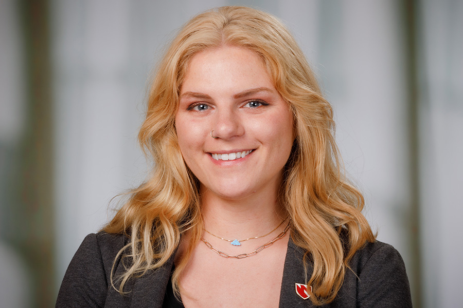 Maddie Peterson poses for a headshot