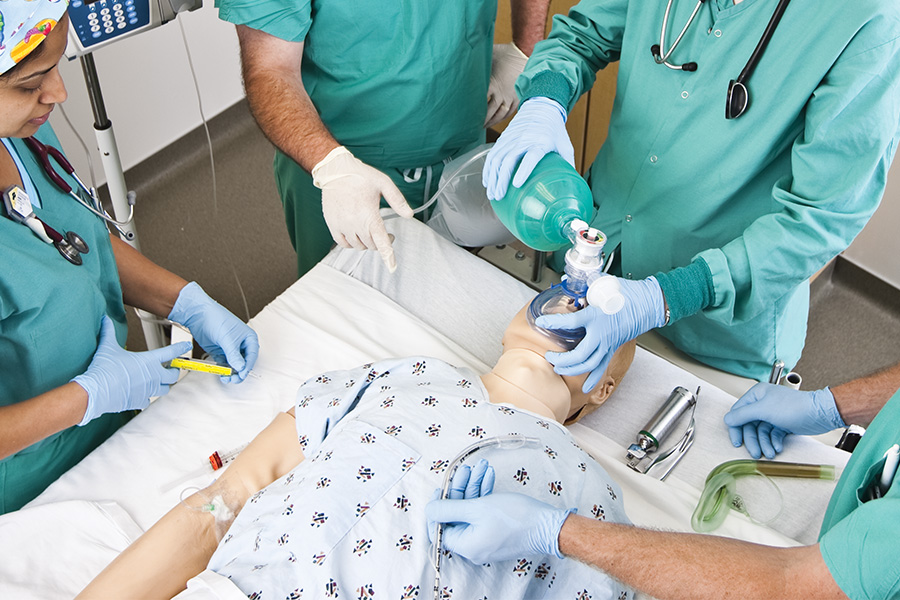 Students in simulation lab