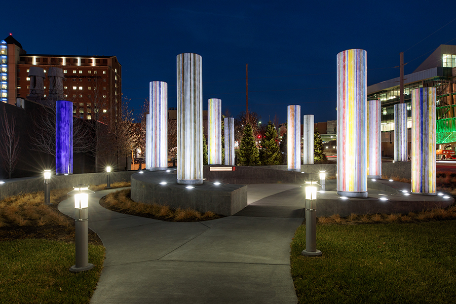 Med Center Plaza at Night