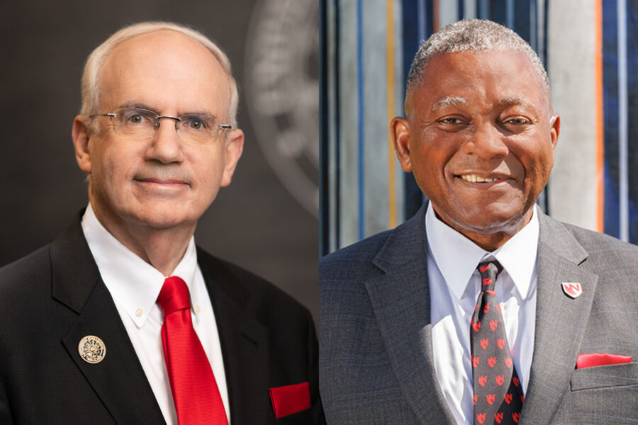 University of Nebraska President Jeffrey P. Gold, MD, and Interim Chancellor H. Dele Davies, MD