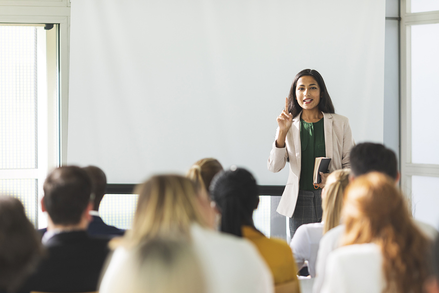 Photo of leadership training.
