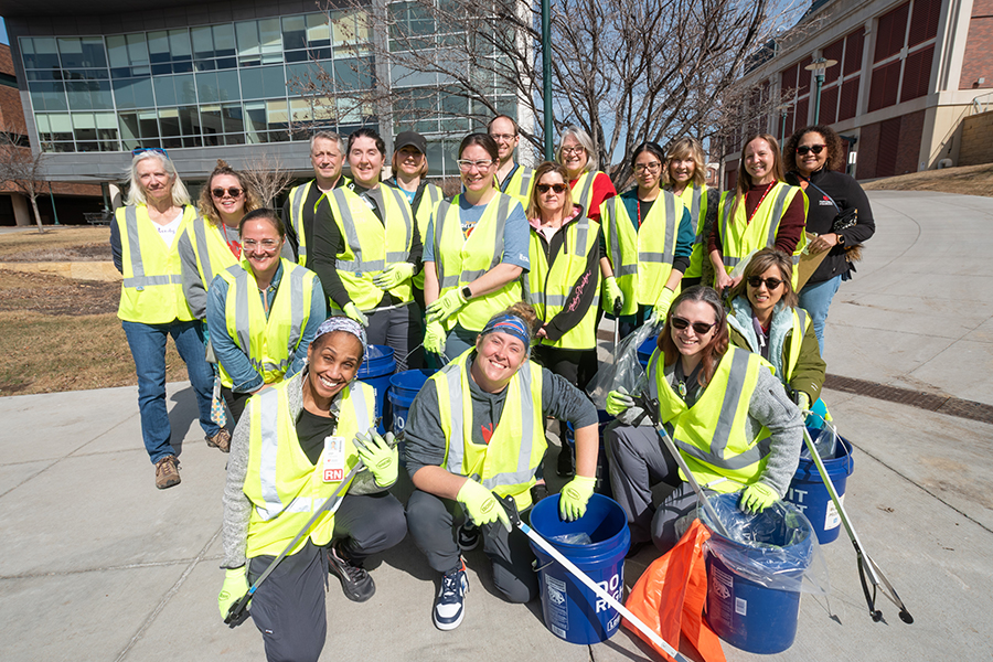 LiveGreen Nebraska ambassador members on tree-planting day.