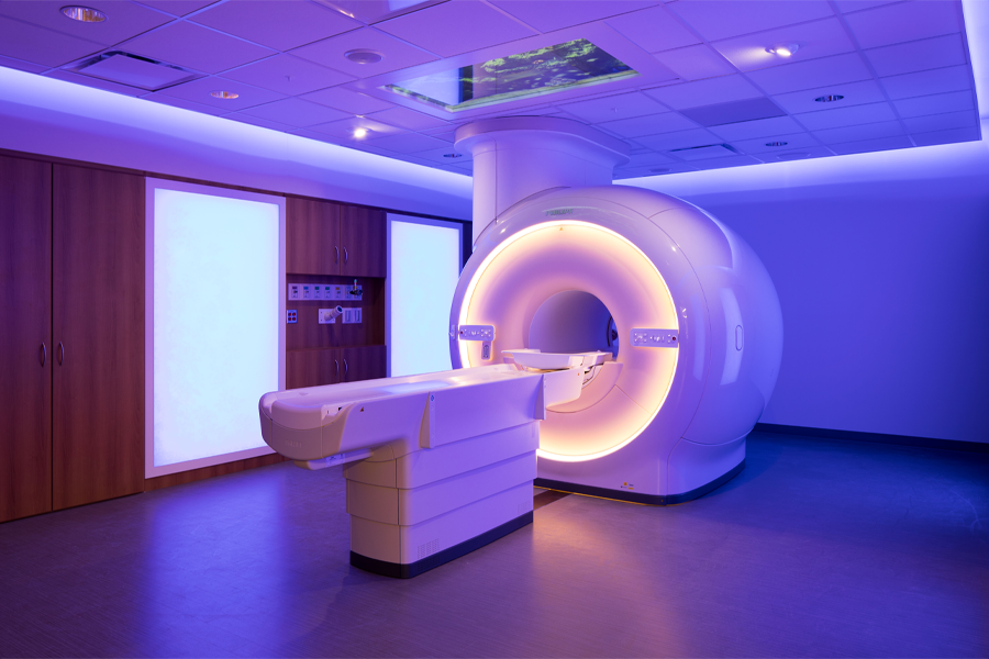 MRI machine in a hospital room