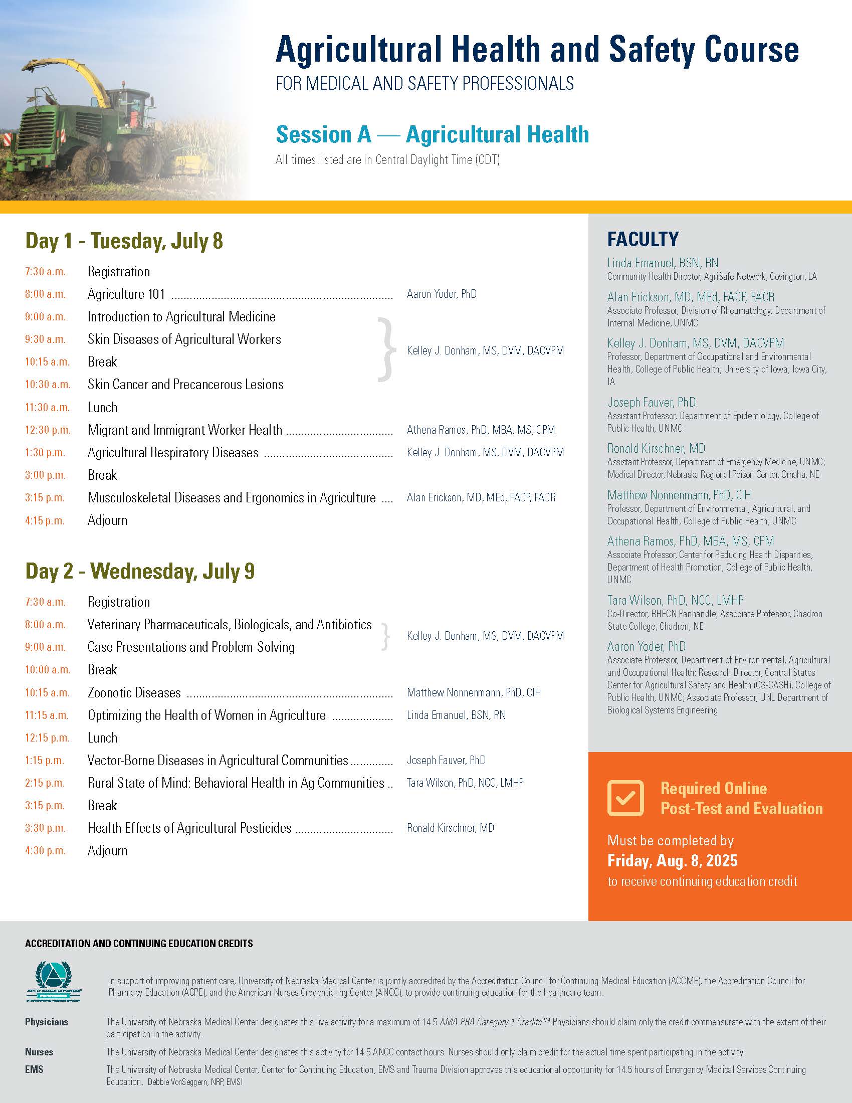 Session A: Agricultural Health