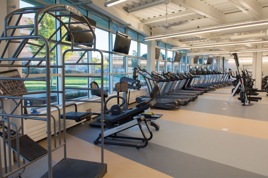 Cardio machines in the Center for Healthy Living