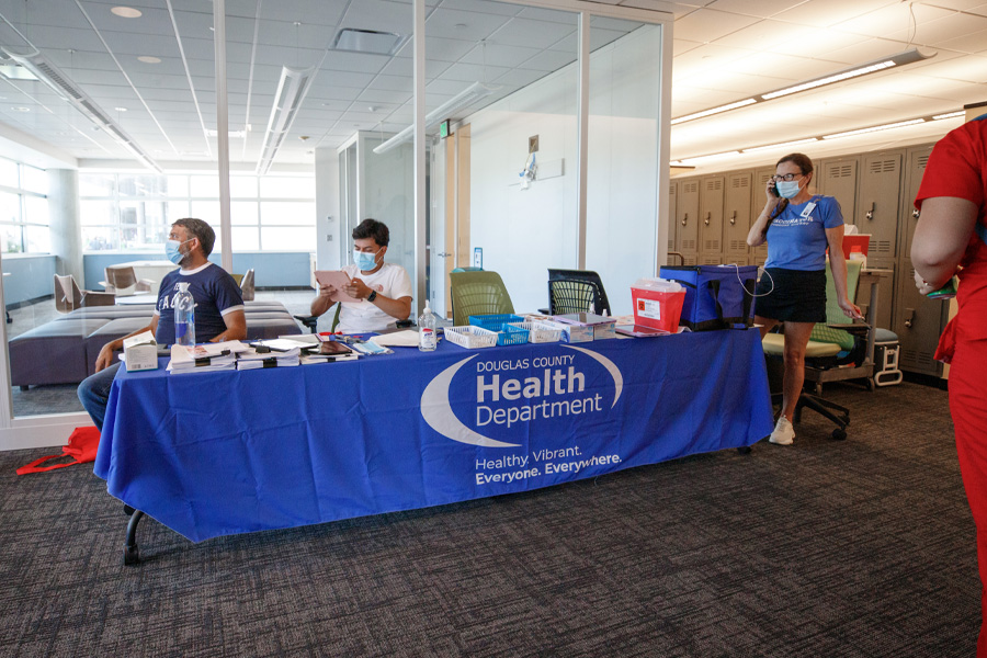 The Douglas County Health Department tables a booth at a UNMC event