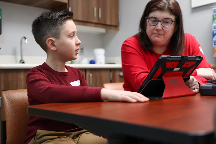 Dr. Helen Grace seeing patient