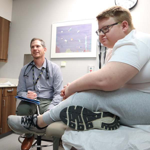 patient and doctor in clinic