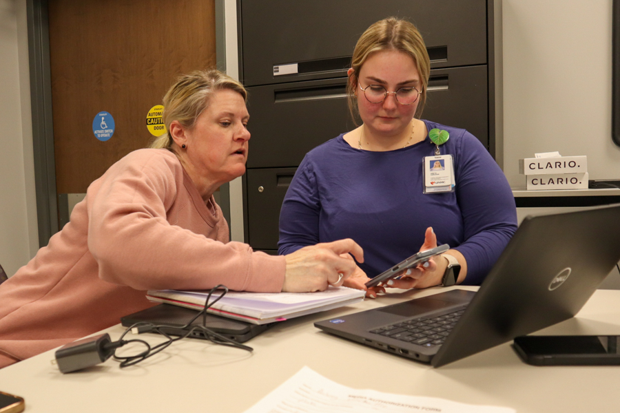 lab technicians working on study