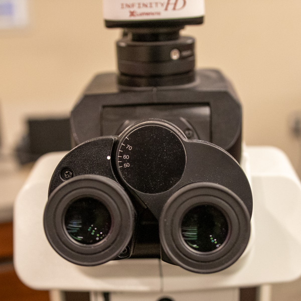 close-up of telescope