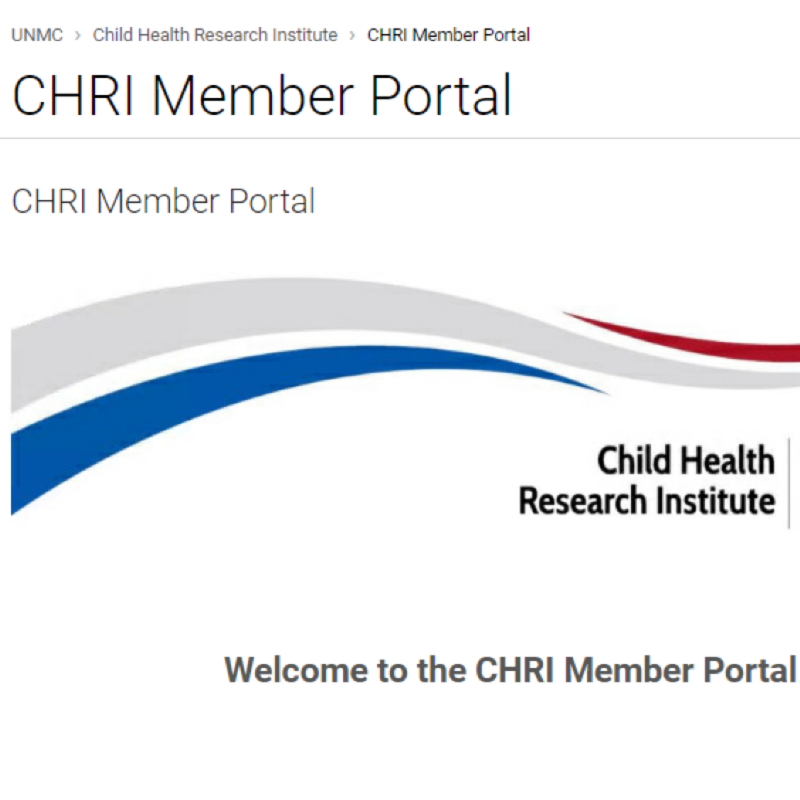 screenshot of member portal
