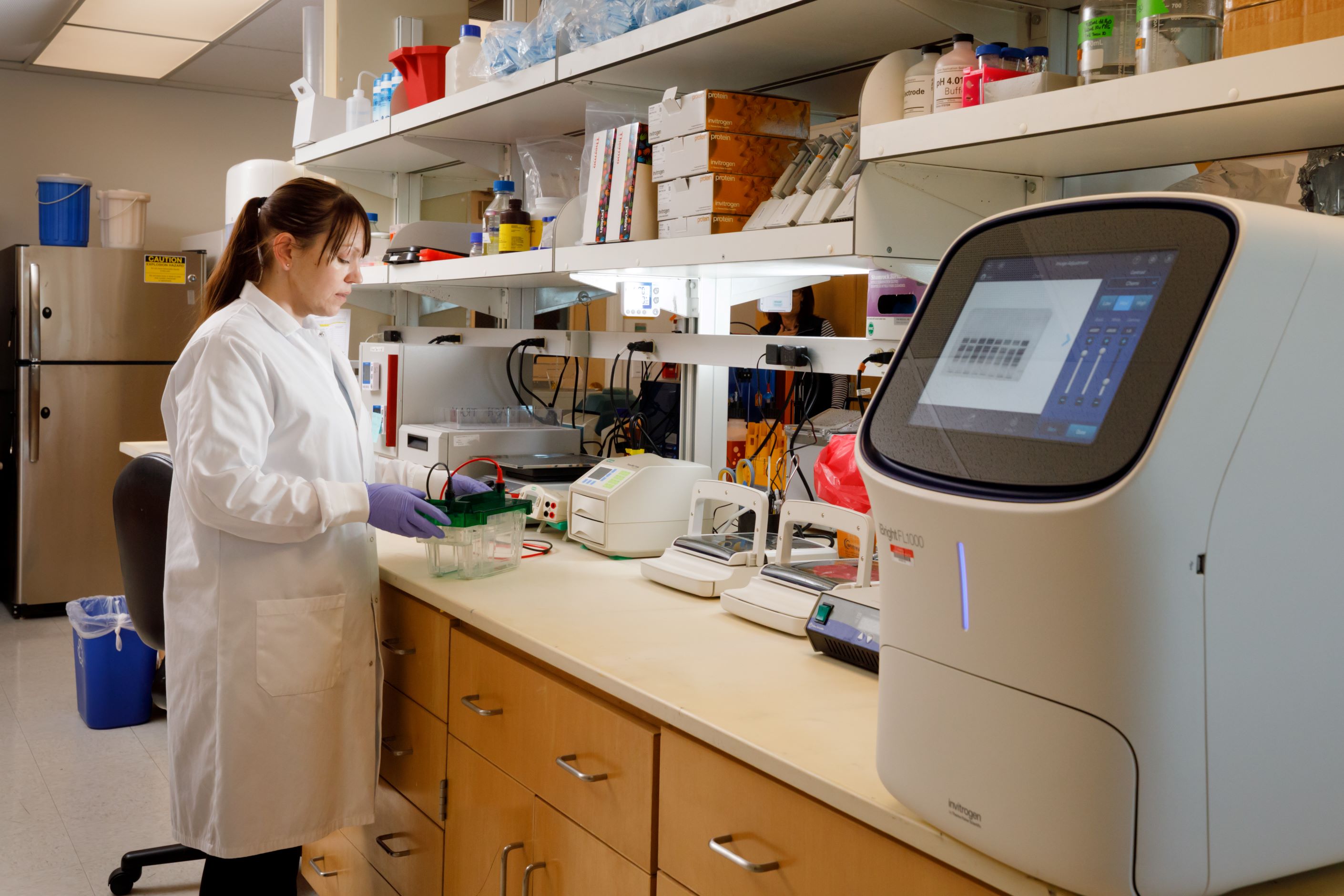 Photo of a person in a lab.