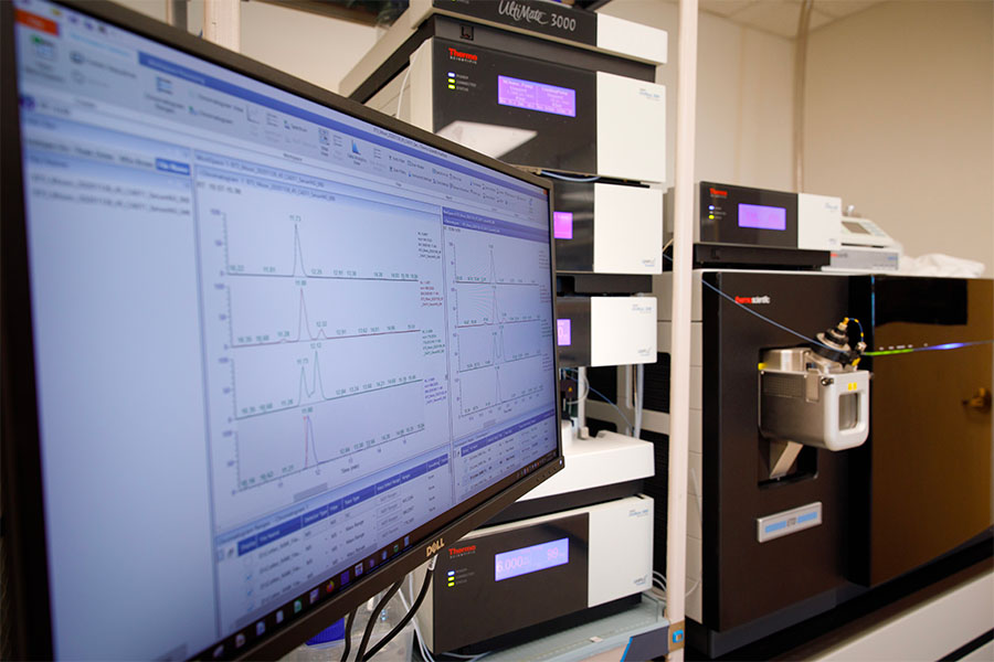 Photo of a computer monitor in a lab.