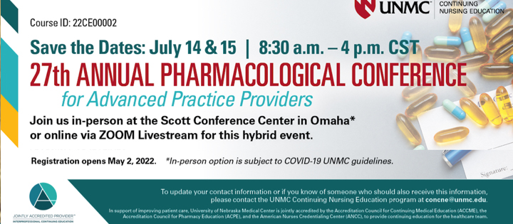 27th Annual Pharmacological Conference for Advanced Practice