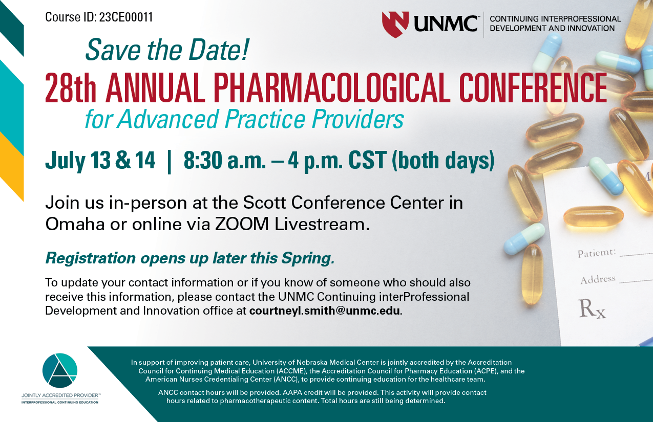 28th ANNUAL PHARMACOLOGICAL CONFERENCE for Advanced Practice Providers