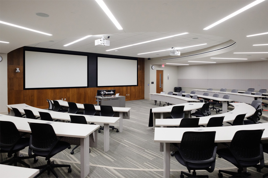 An empty classroom