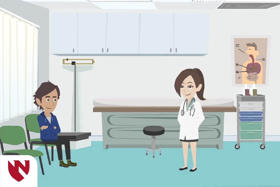 Module screenshot showing a patient and provider.
