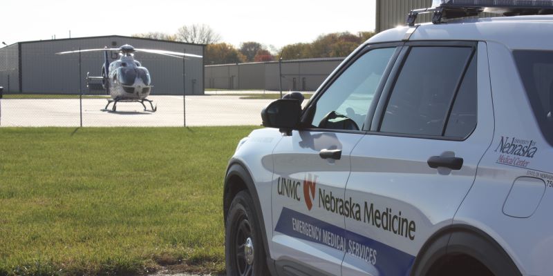 vehicle and helicopter 