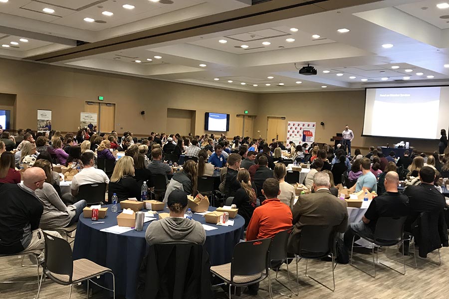A large medical conference in the Events Center.