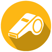 icon of whistle, representing coach