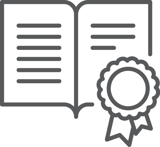 open book with achievement ribbon attached