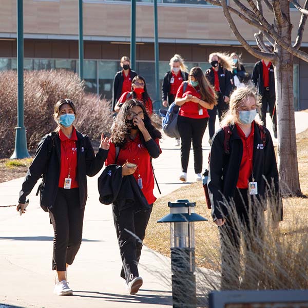 UNMC students on campus