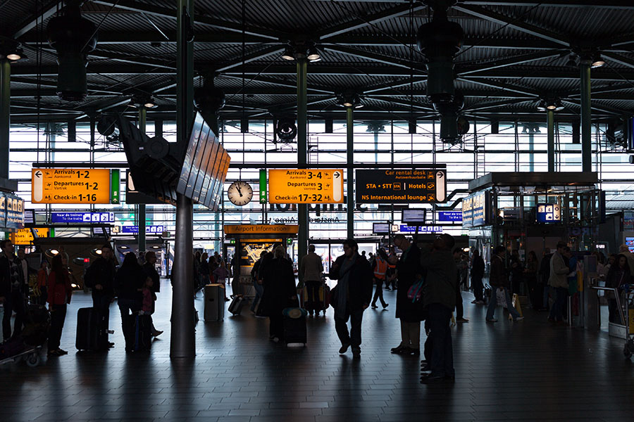 An airport terminal