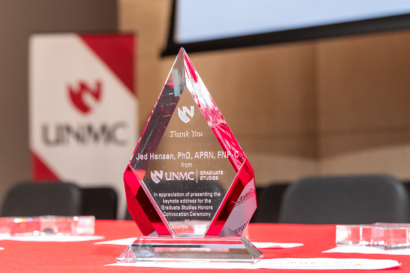 Award for keynote speaker Jed Hansen