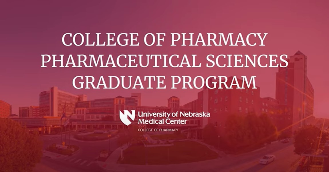 Title image with text: "College of Pharmacy Pharmaceutical Sciences Graduate Program"