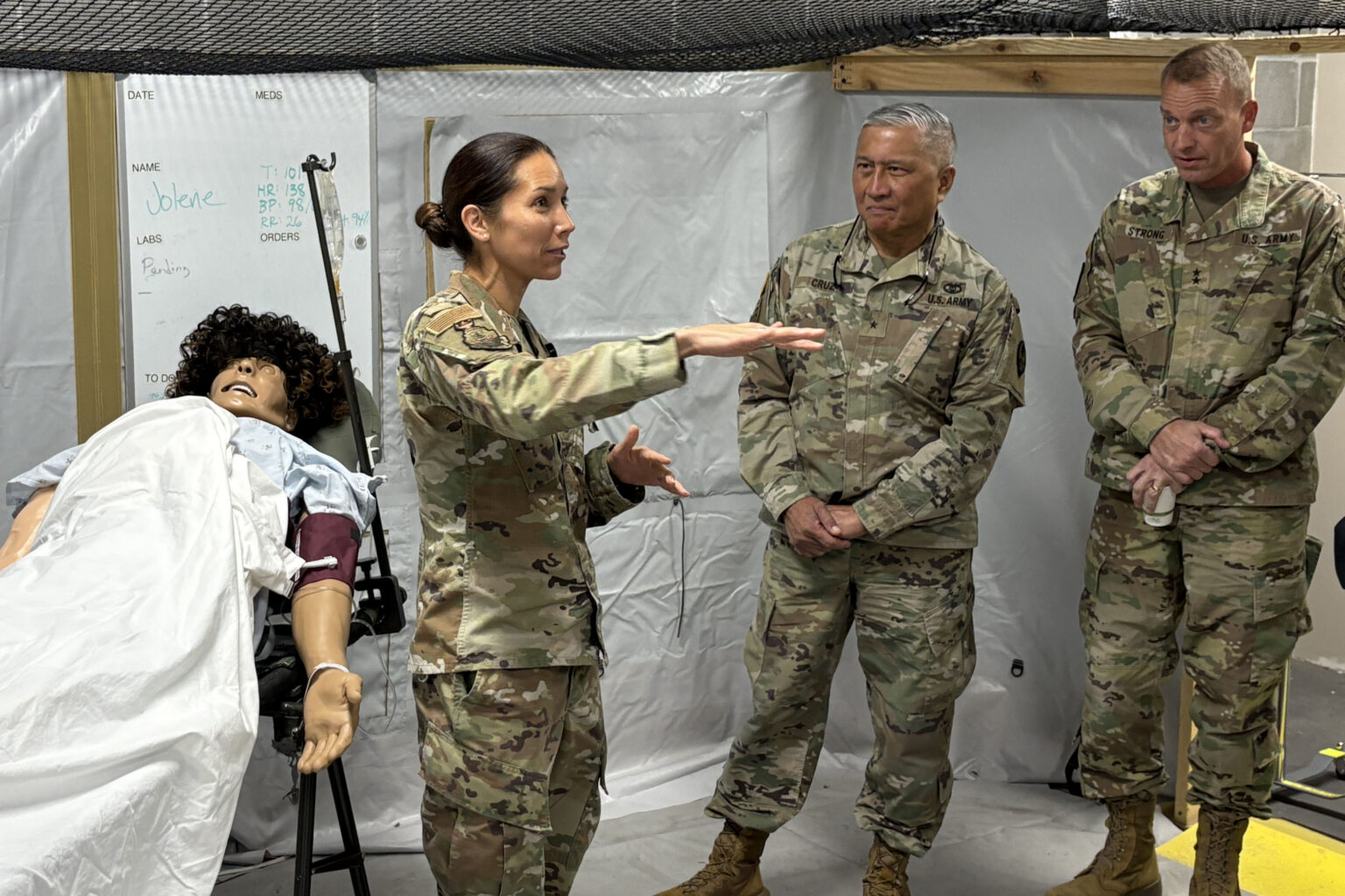 Col. Elizabeth Schnaubelt, MD, director of CSTARS, led National Guard leaders on a tour of the GCHS.