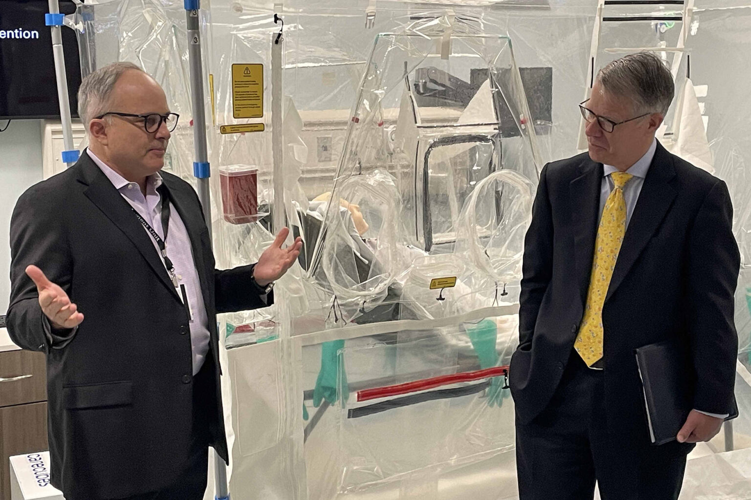 Maj. Gen. (ret.) Paul Friedrichs, MD, director of the new White House Office of Pandemic Preparedness and Response Policy, visits with James Lawler