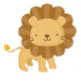 A male lion with a bushy mane