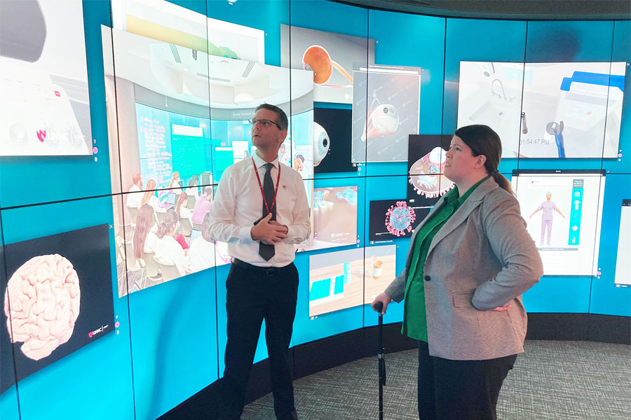 dean of the U.S. Air Force School of Aerospace Medicine touring iEXCEL