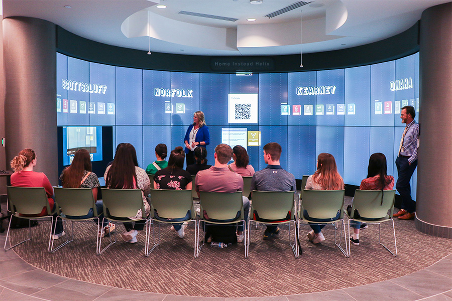 Rural Pathways students at iWall
