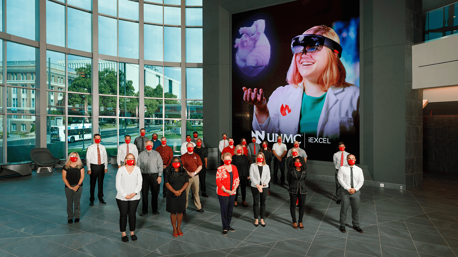 iEXCEL Team in the Davis Global Center Atrium