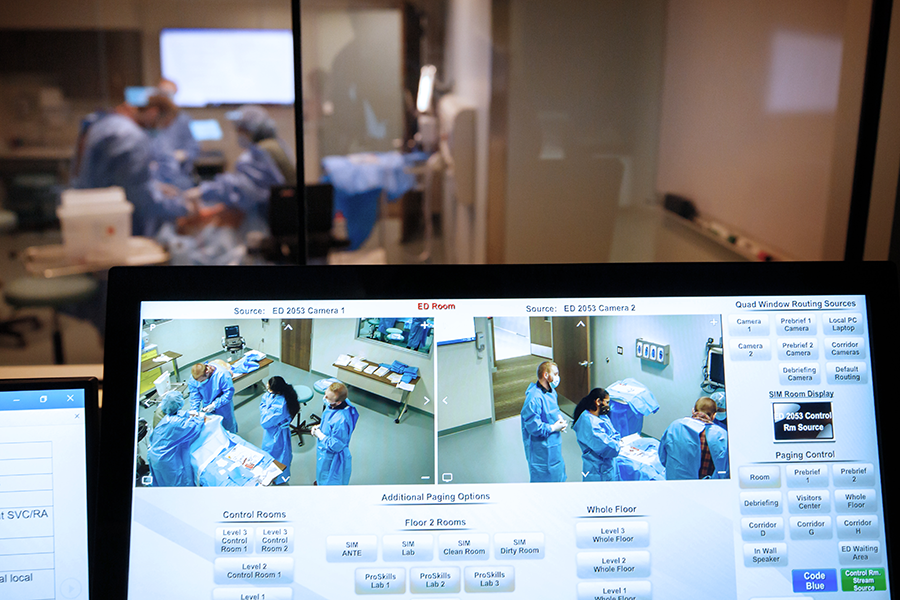 clinical simulation control room