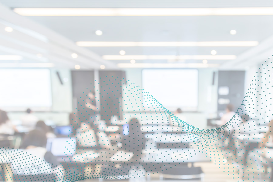 students sitting in a classroom
