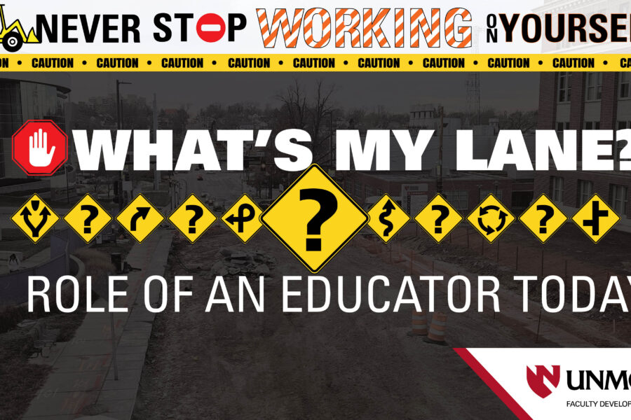 construction themed colors with the text "Never Stop Working on Yourself" and the event name
