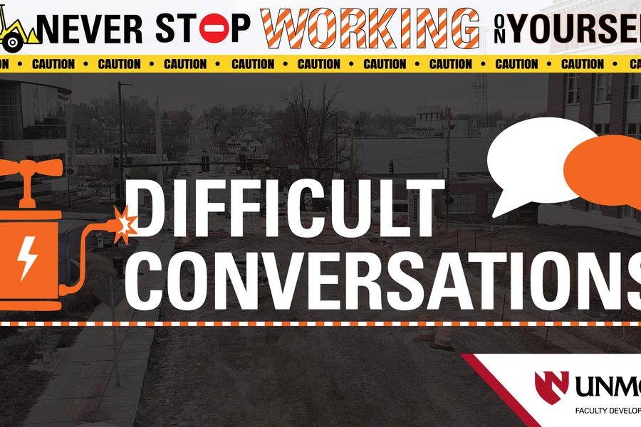 construction themed colors with the text "Never Stop Working on Yourself" and the event name