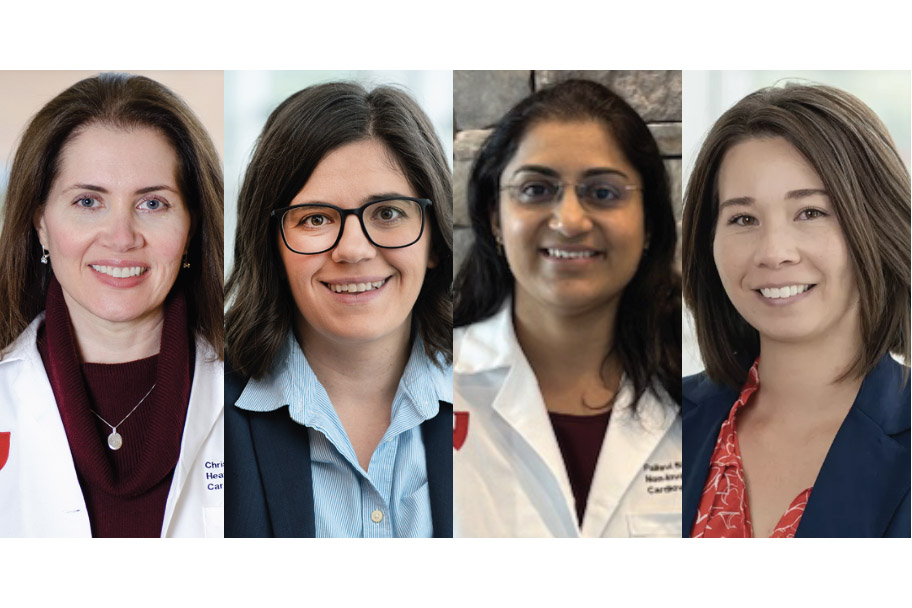 From left Christina Dunbar Matos, DO; Jennifer Nickol, DO, Pallavi Satuluri, MBBS, and Kali Gagnon, DO, will speak during American Heart Month.