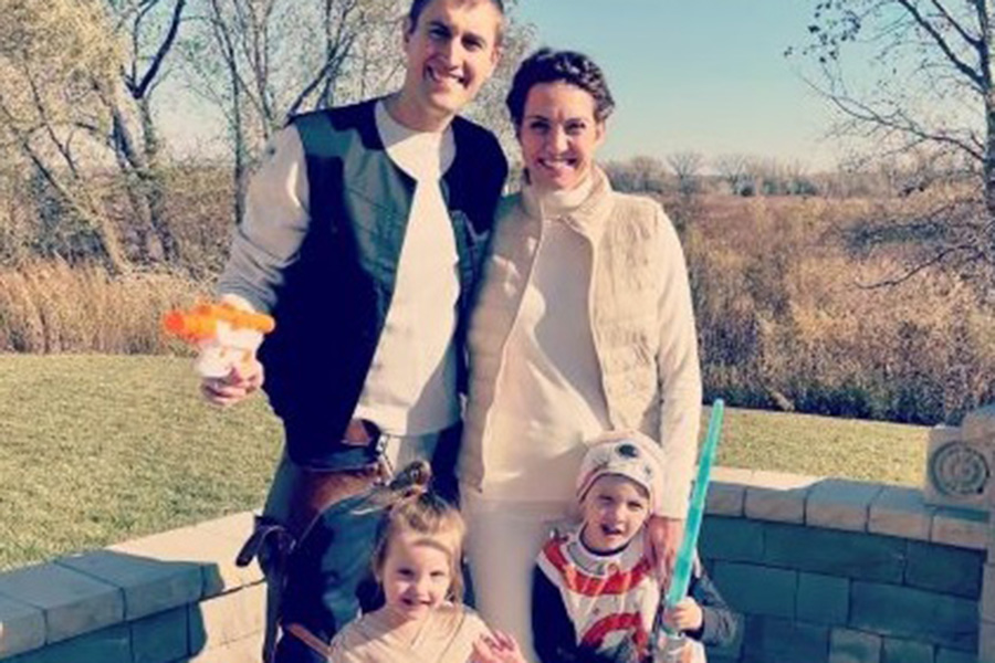 Dr. Brian Delaney and his family dressed up for Halloween.