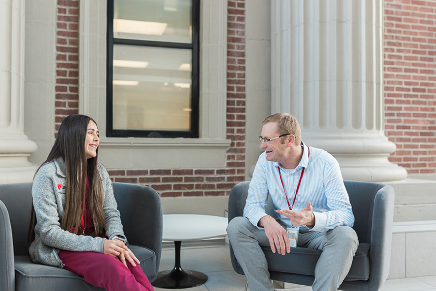 Faculty mentor meeting with residents