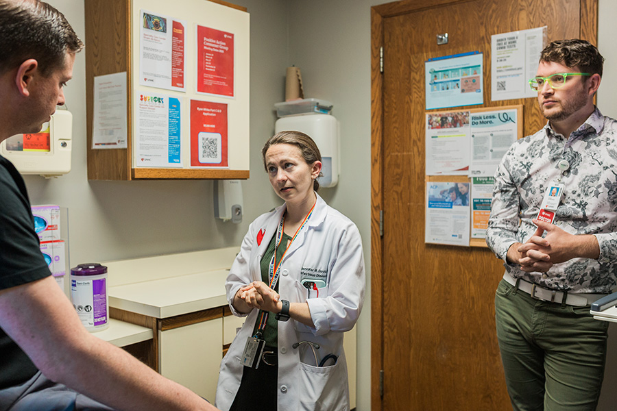 Fellows see their own patients at the HIV Specialty Care Clinic.
