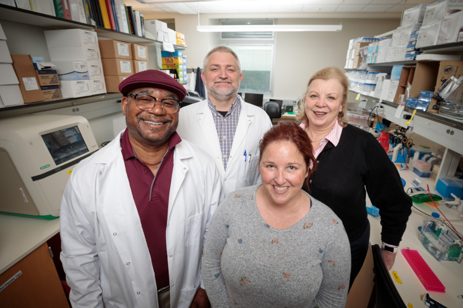 From left, Halvor McGee, Dr.Seth Winfree, Kathleen Tinley and Dr. Roslyn Mannon