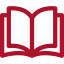 red outlined book icon